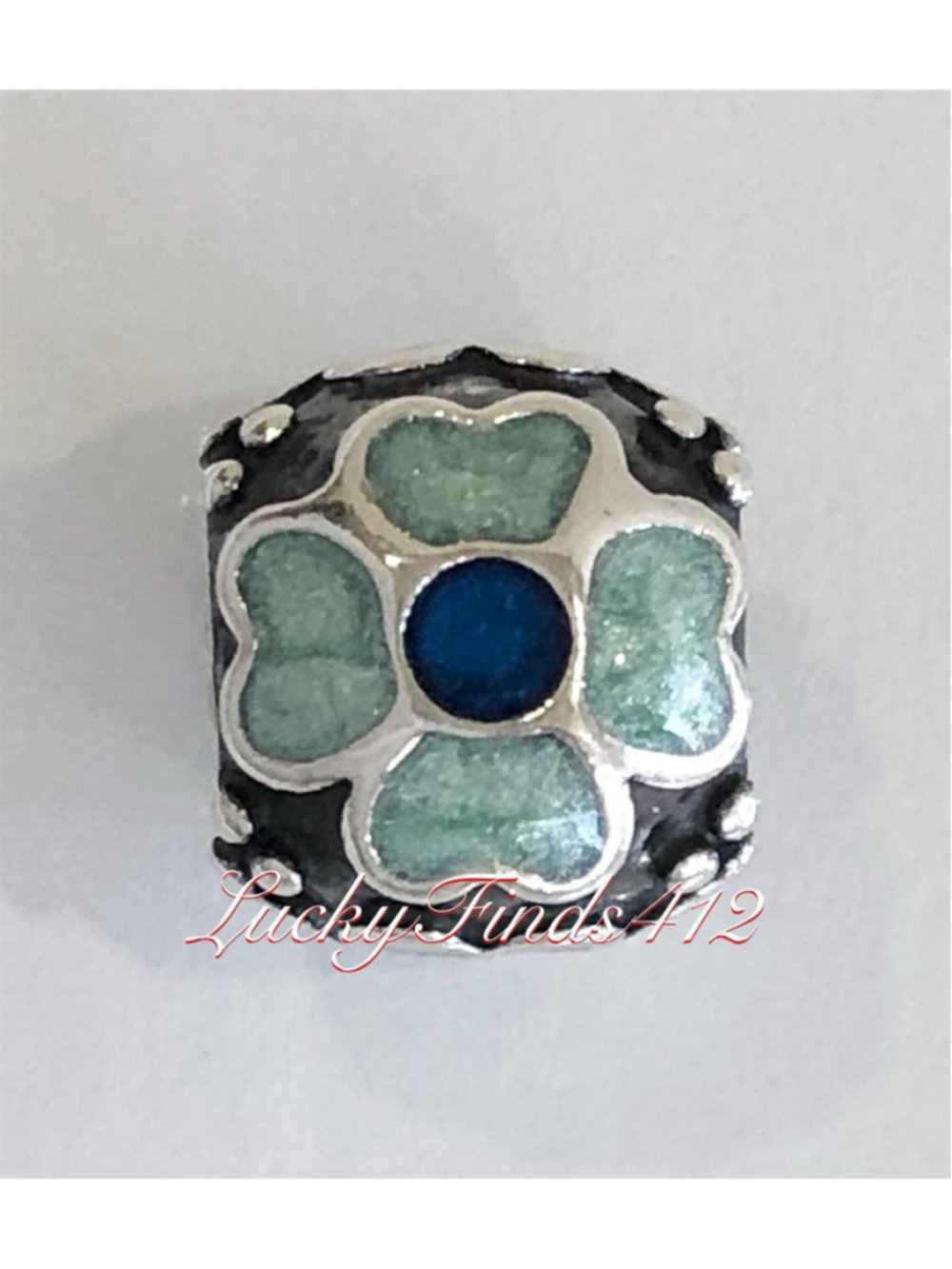 Authentic Pandora Blue Daisy Flower Charm Retired